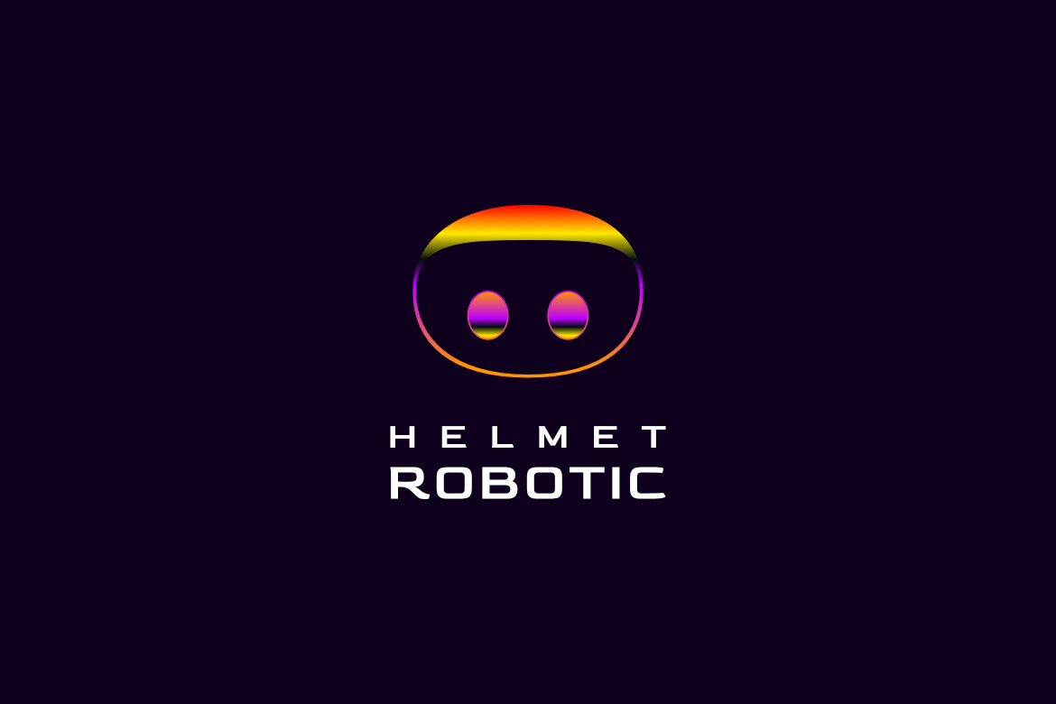 Gradient Robot Tech Industrial Logo