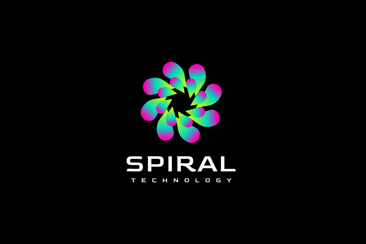 Gradient Colourful Spin Logo