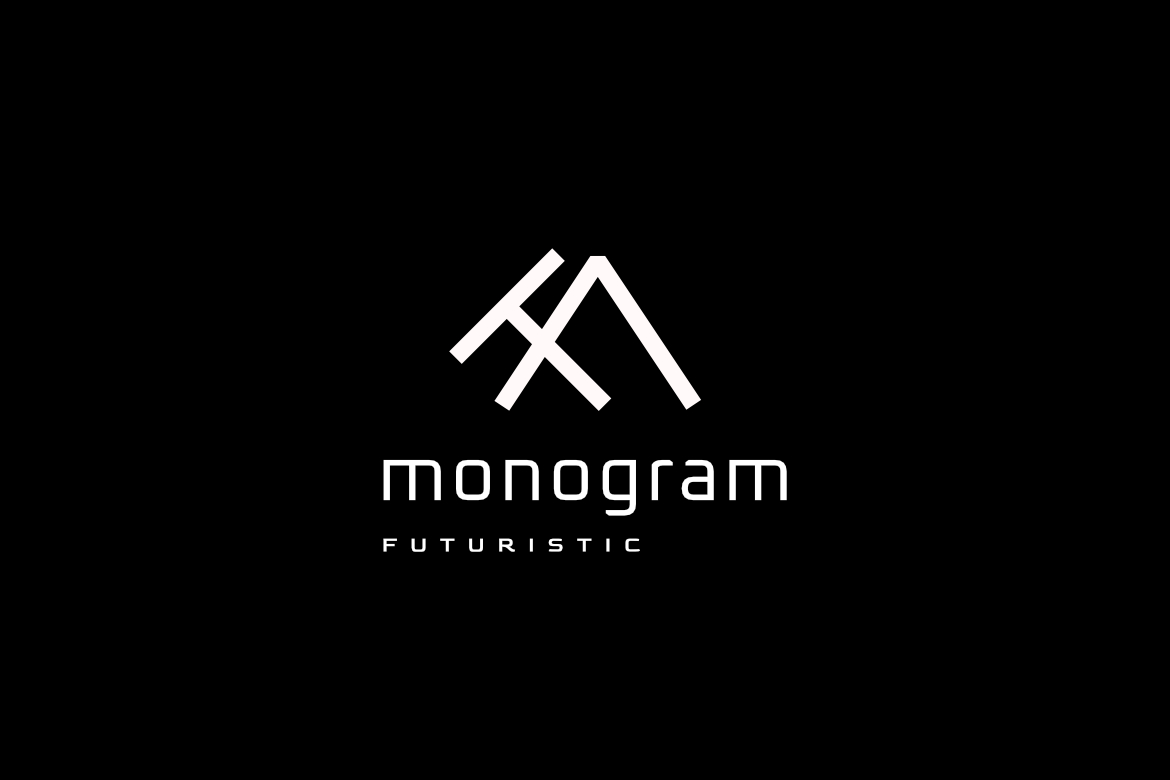 Monogram Letter TA Flat Logo