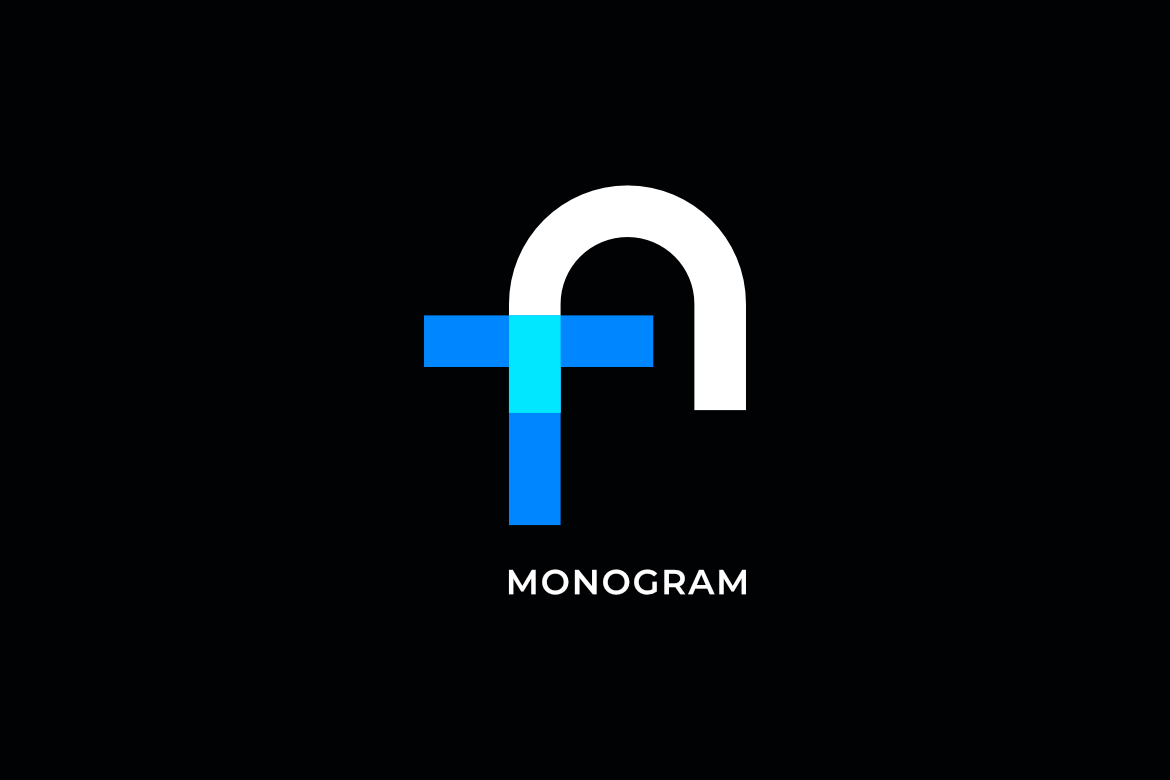 Monogram Letter TFC Flat Logo