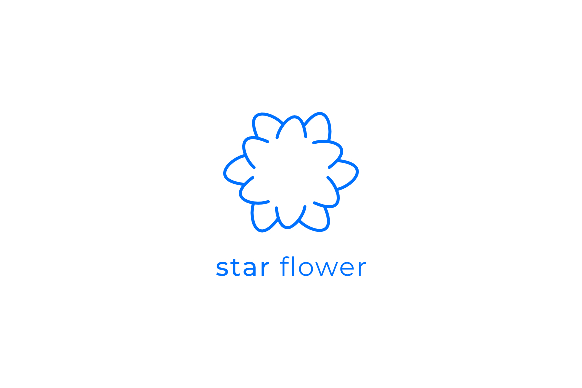 Star Flower Round Line Logo