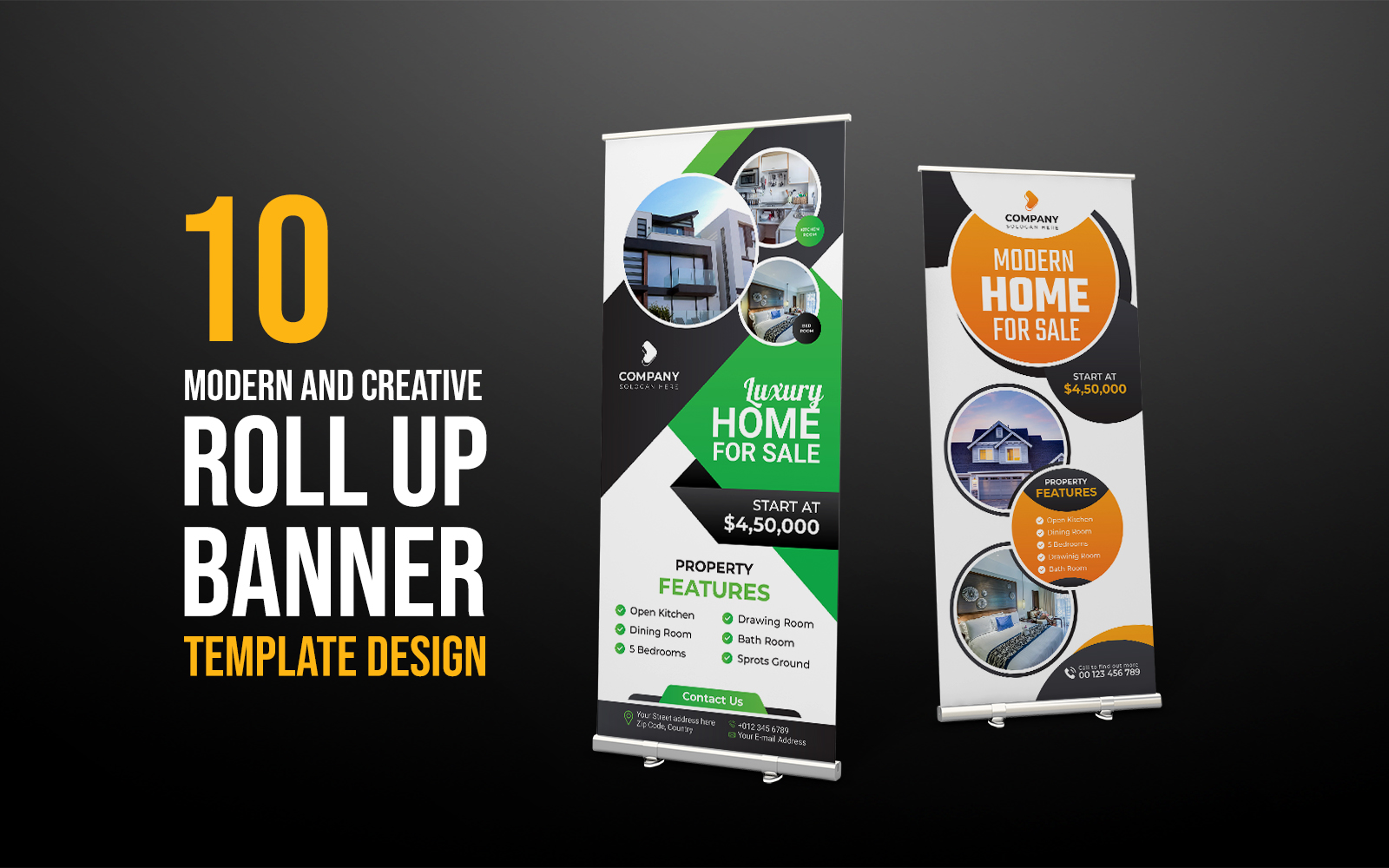 Creative Real Estate Roll up banner template