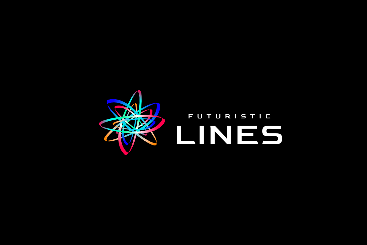 Dynamic Tech Line Gradient Logo