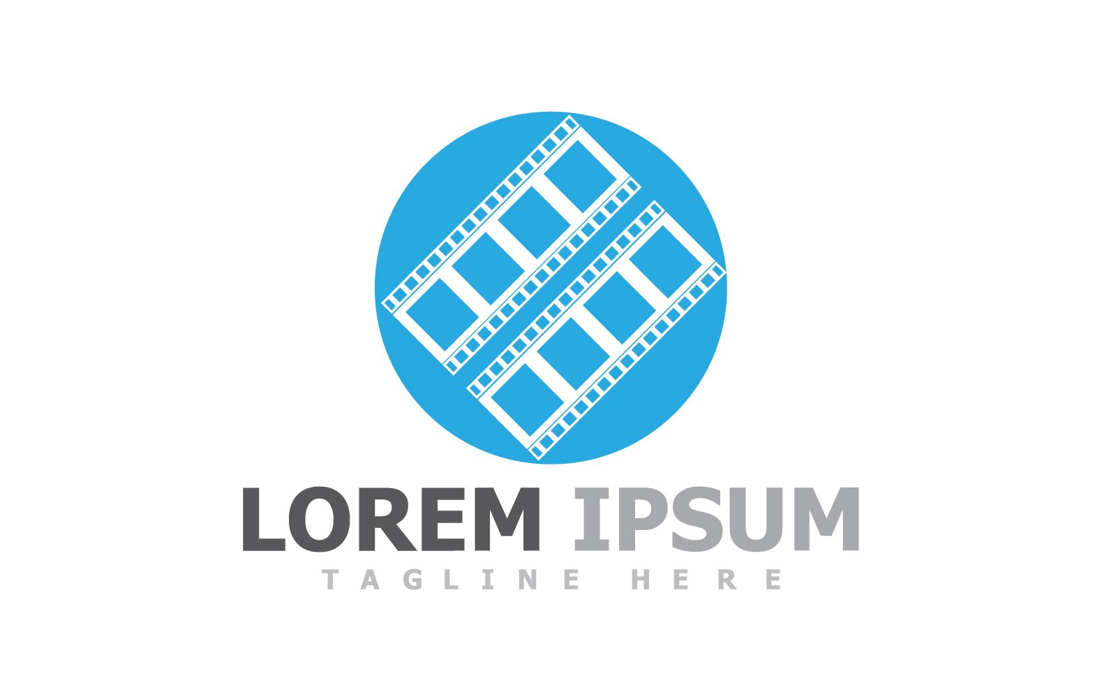 Movie Filmstrip Logo Template V9