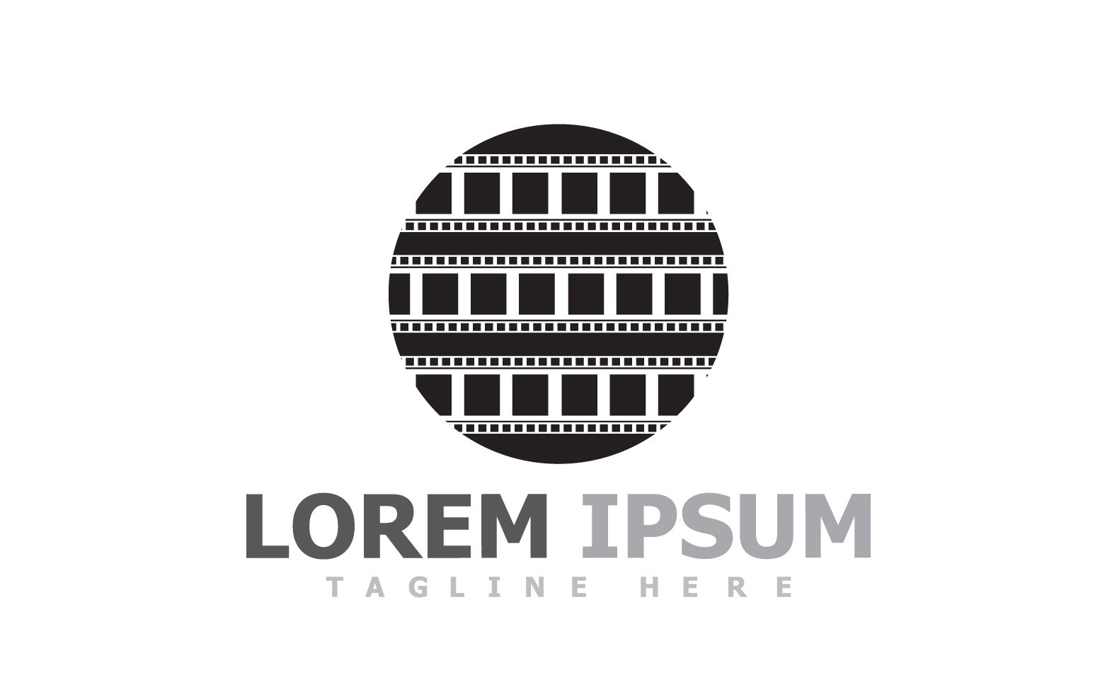 Movie Filmstrip Logo Template V10