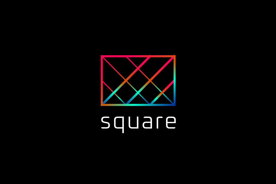 Square Tech Line Gradient Logo