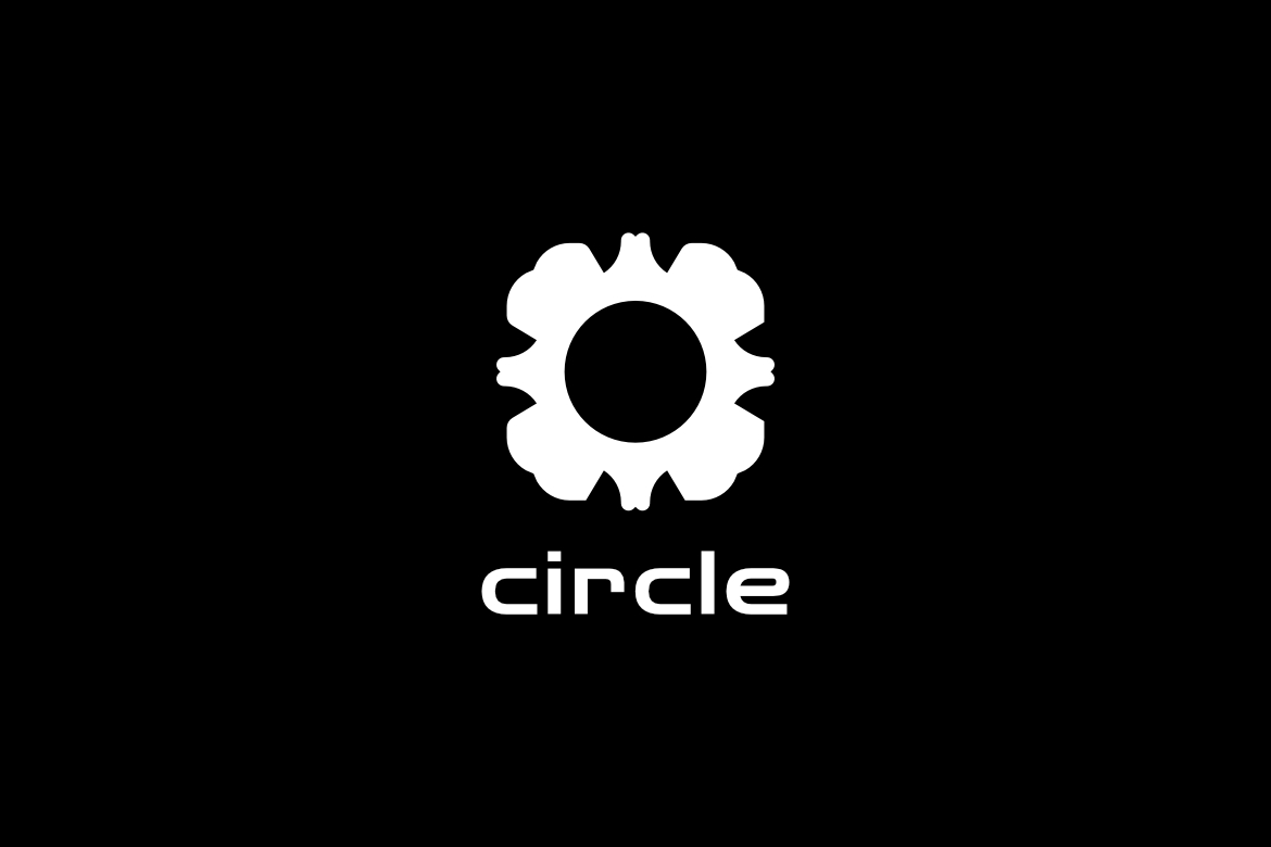 Negative Space Circle Modern Logo