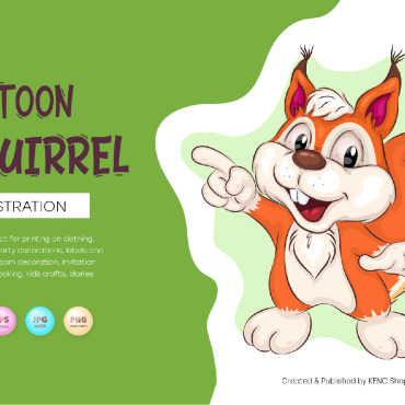 Cartoon Squirrel Vectors Templates 245285