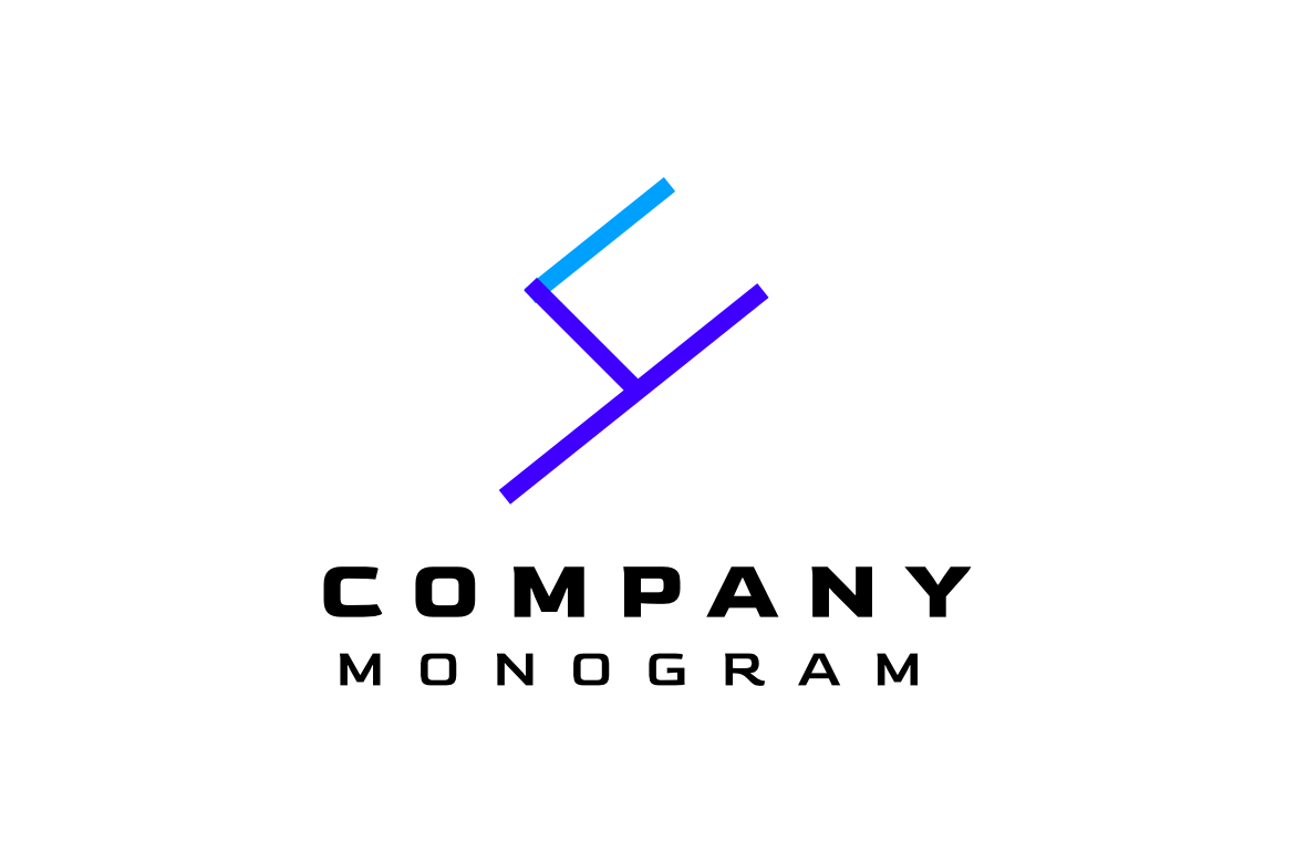 Monogram Letter YC Modern Logo