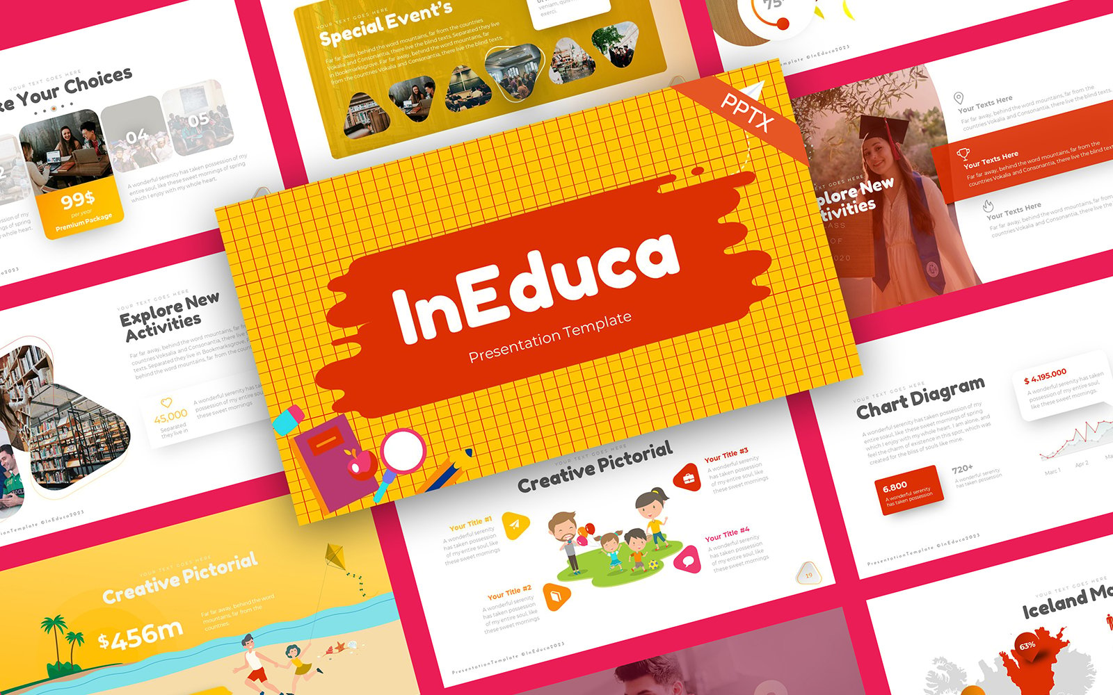 InEduca Education Creative PowerPoint Template