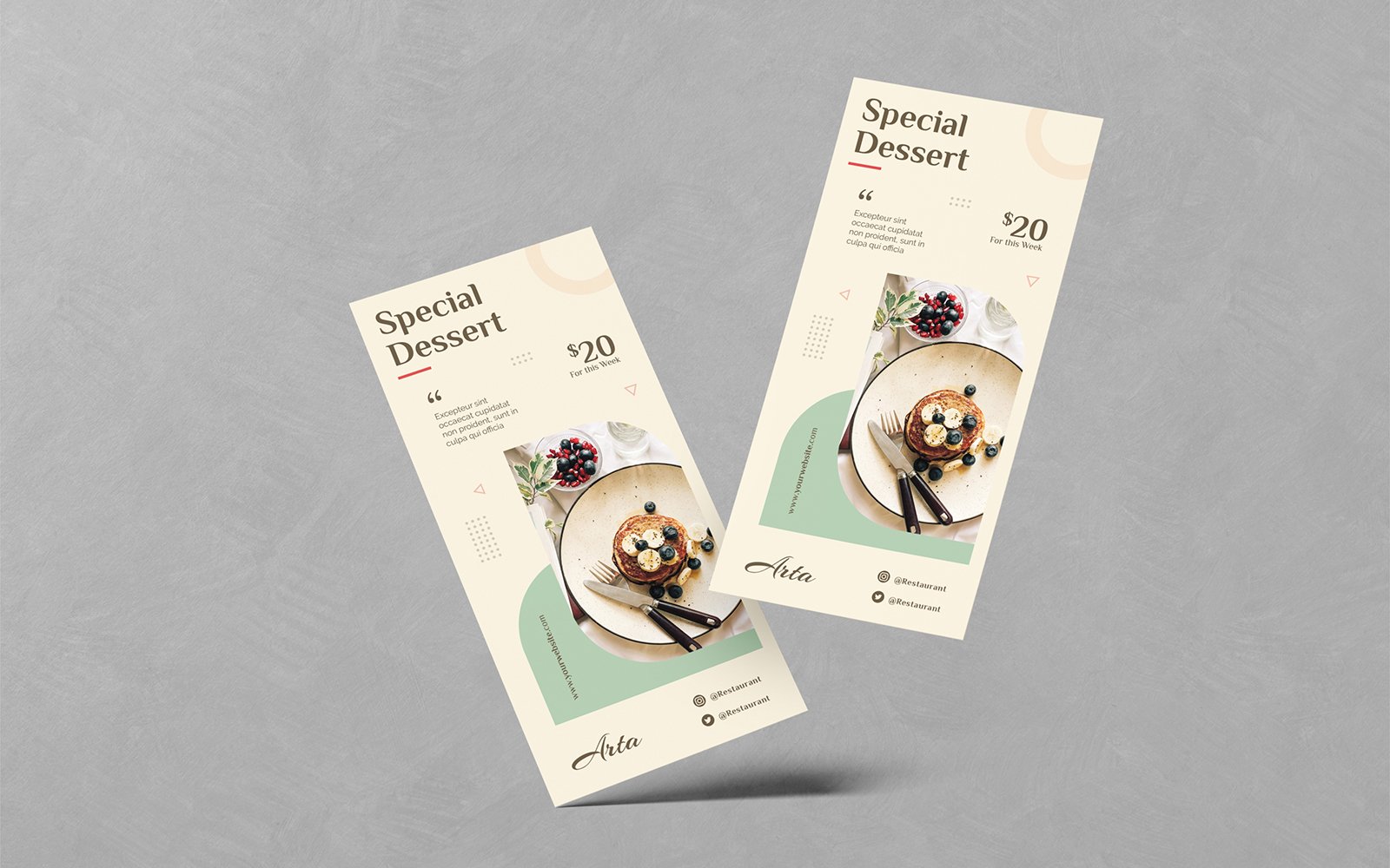 Food DL Flyer PSD Templates