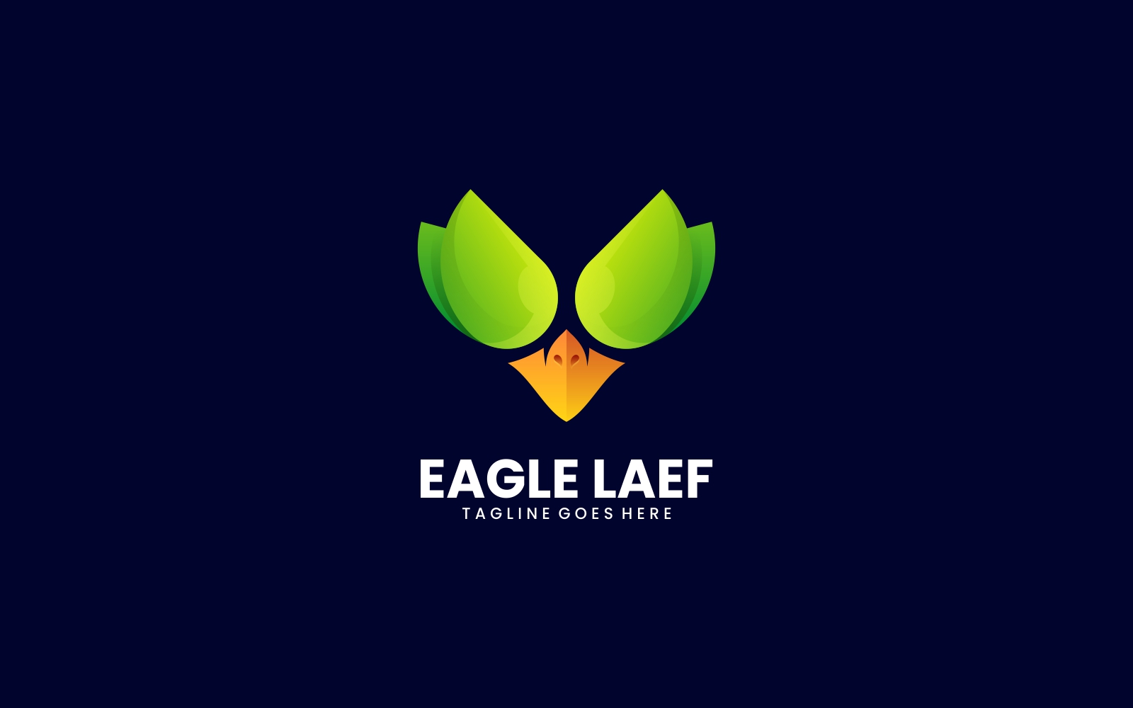 Eagle Leaf Gradient Logo Design