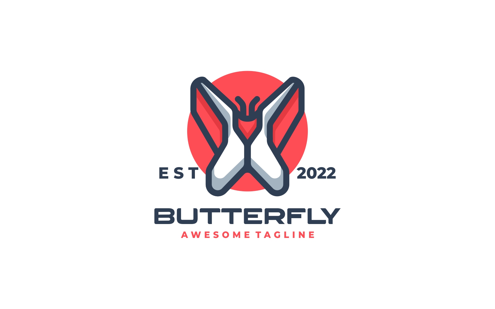 Butterfly Mascot Logo Template