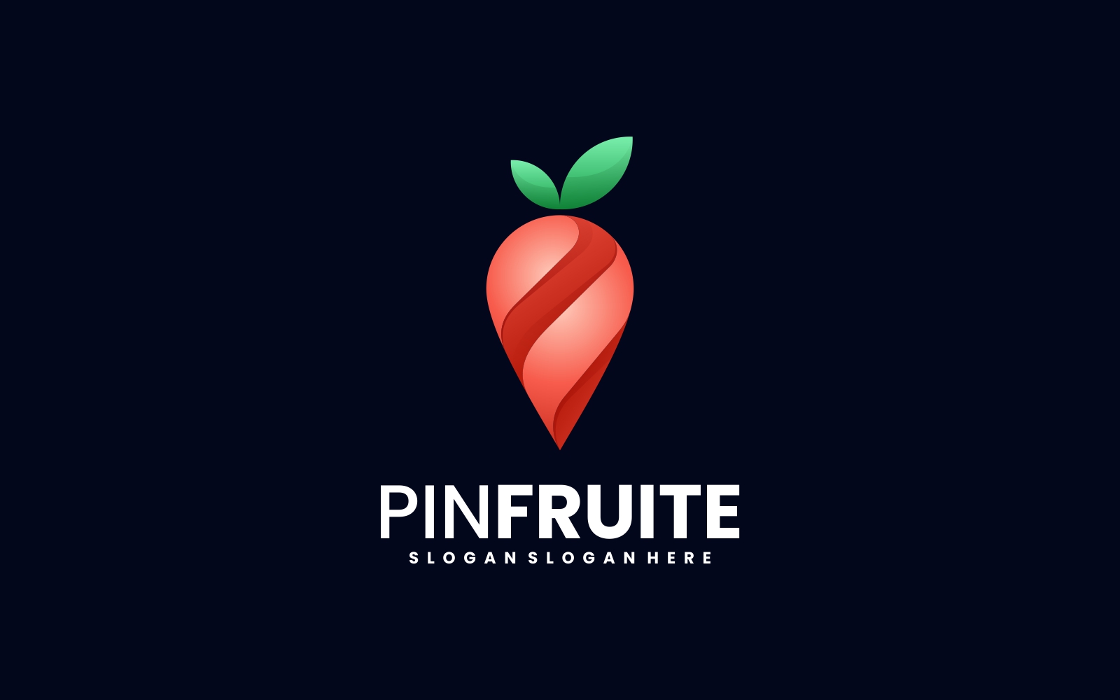 Pin Fruit Gradient Logo Style