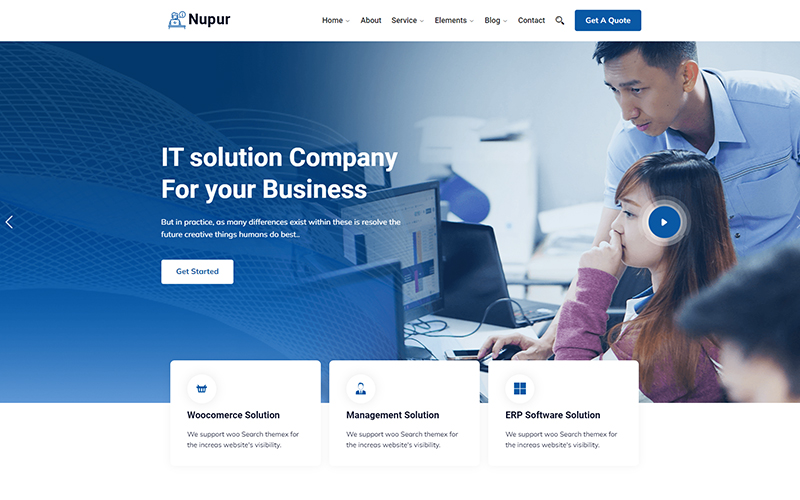 Nupur - IT Solution Company WordPress Theme
