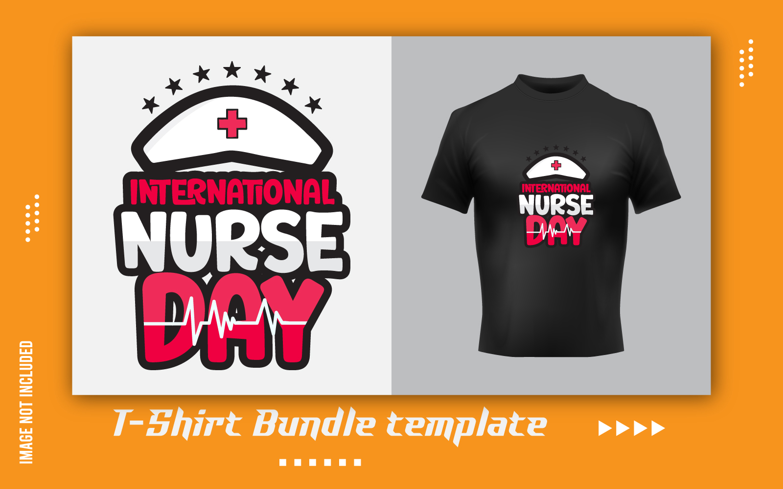 International Nurse Day Pink Coloring PNG T-shirt Design Template