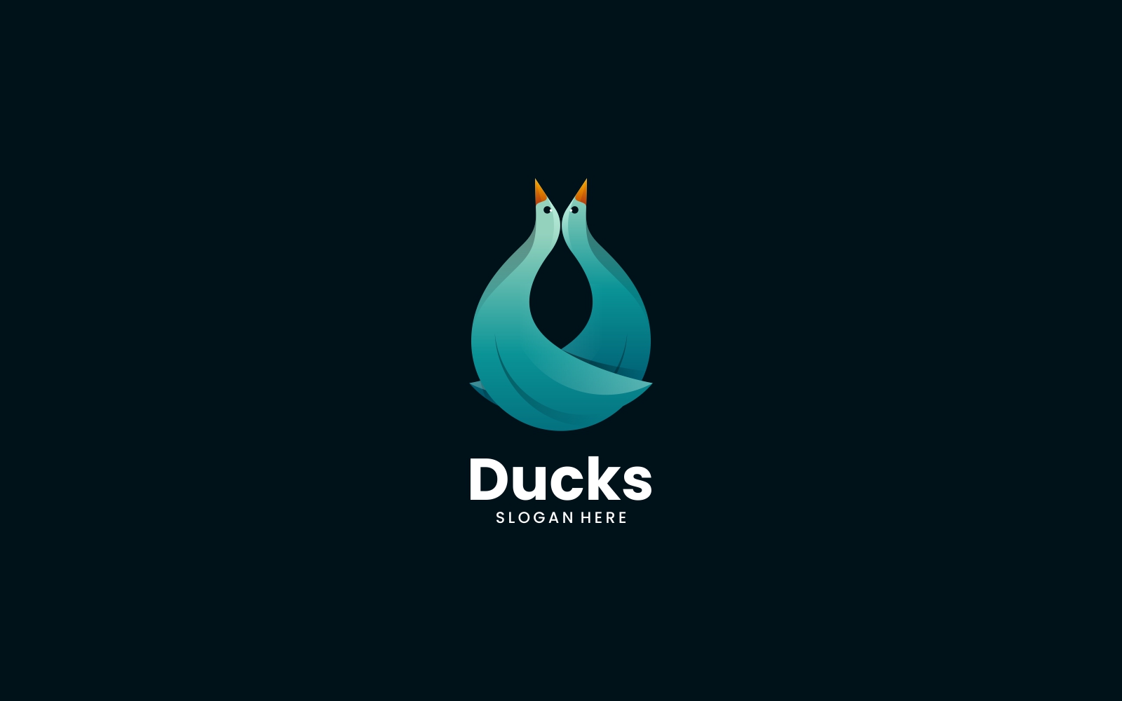 Ducks Gradient Logo Style
