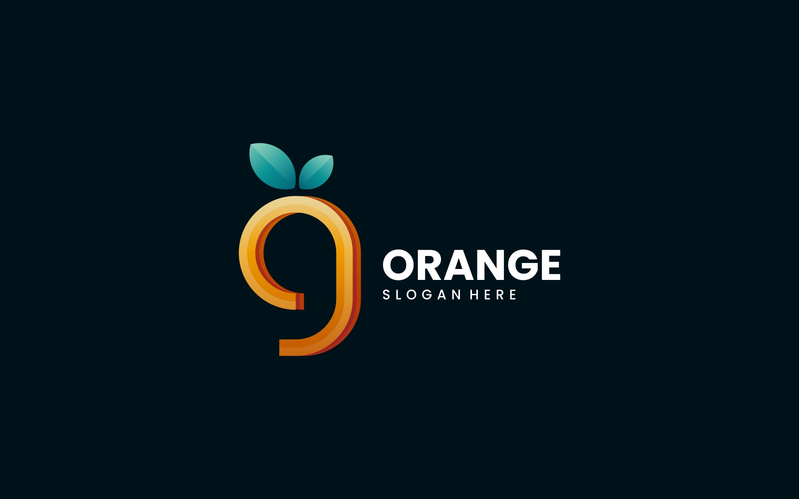 Orange Line Gradient Logo Style