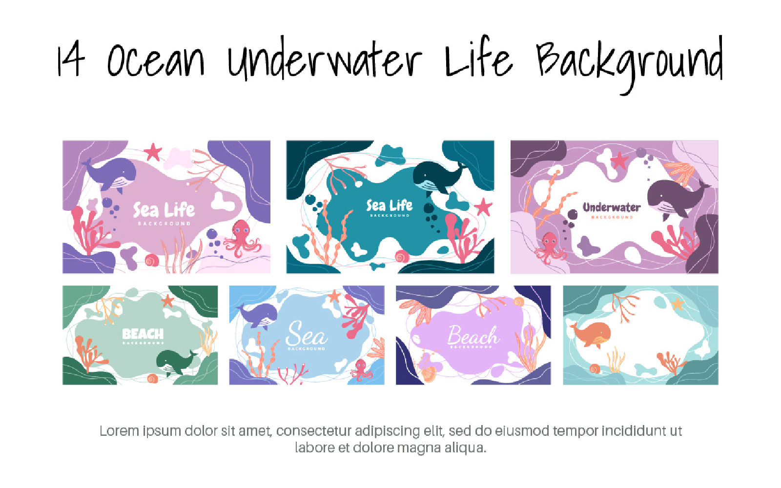 14 Ocean Underwater Life Background