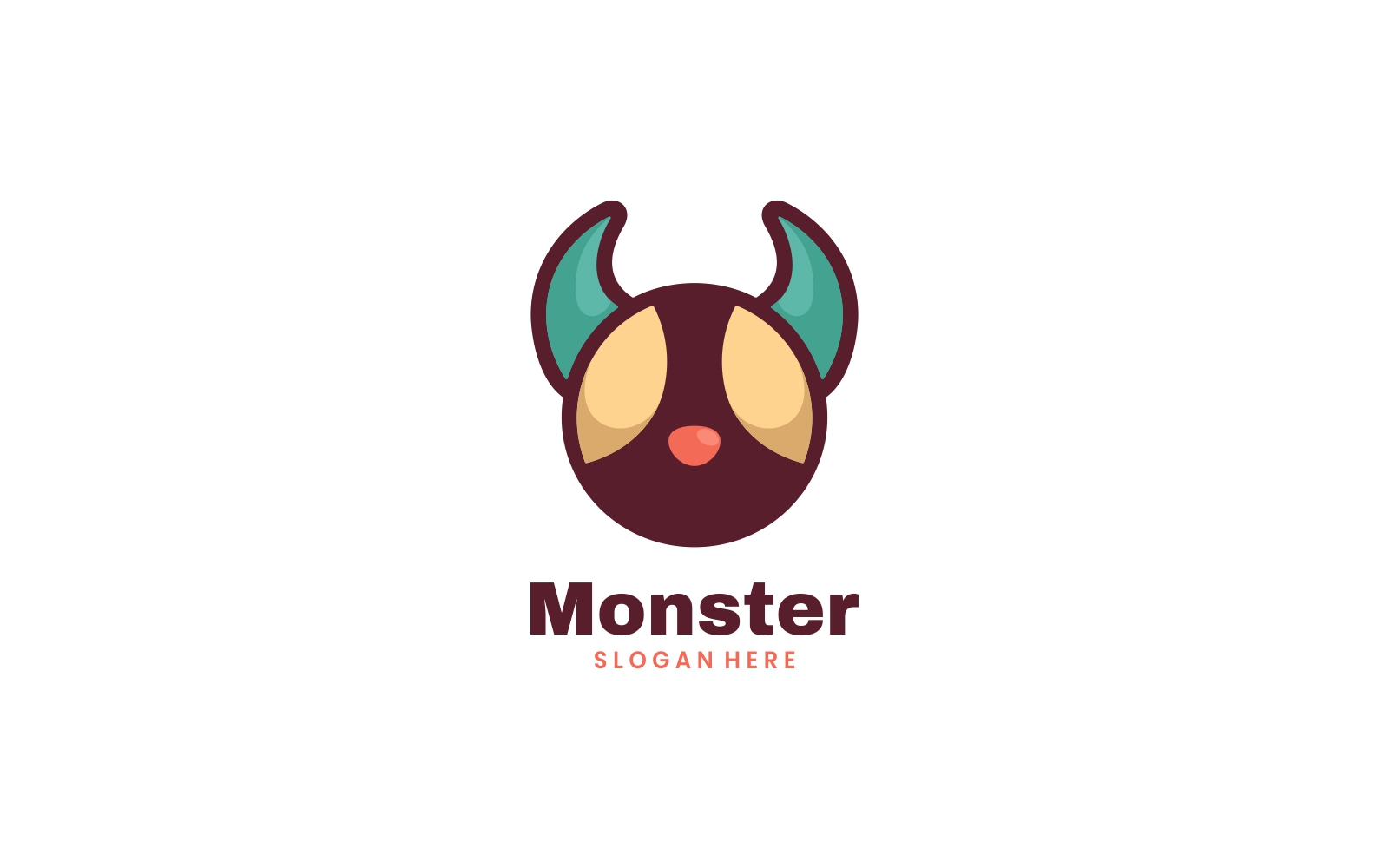 Monster Simple Mascot Logo Design