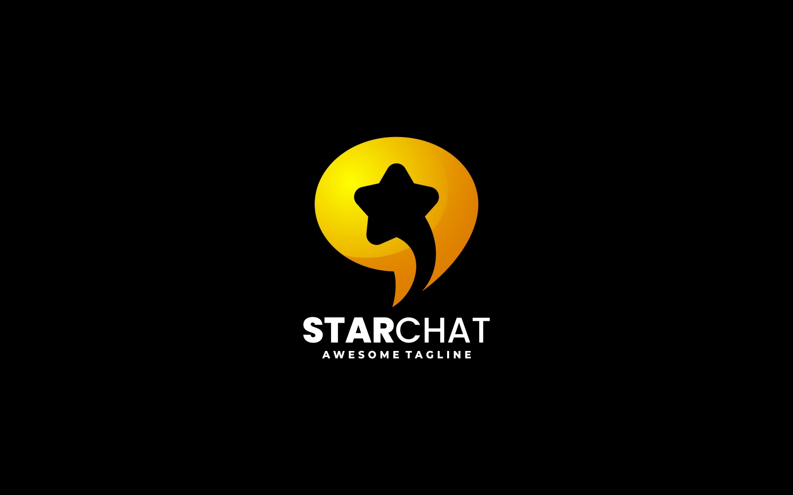Star Chat Gradient Logo Style