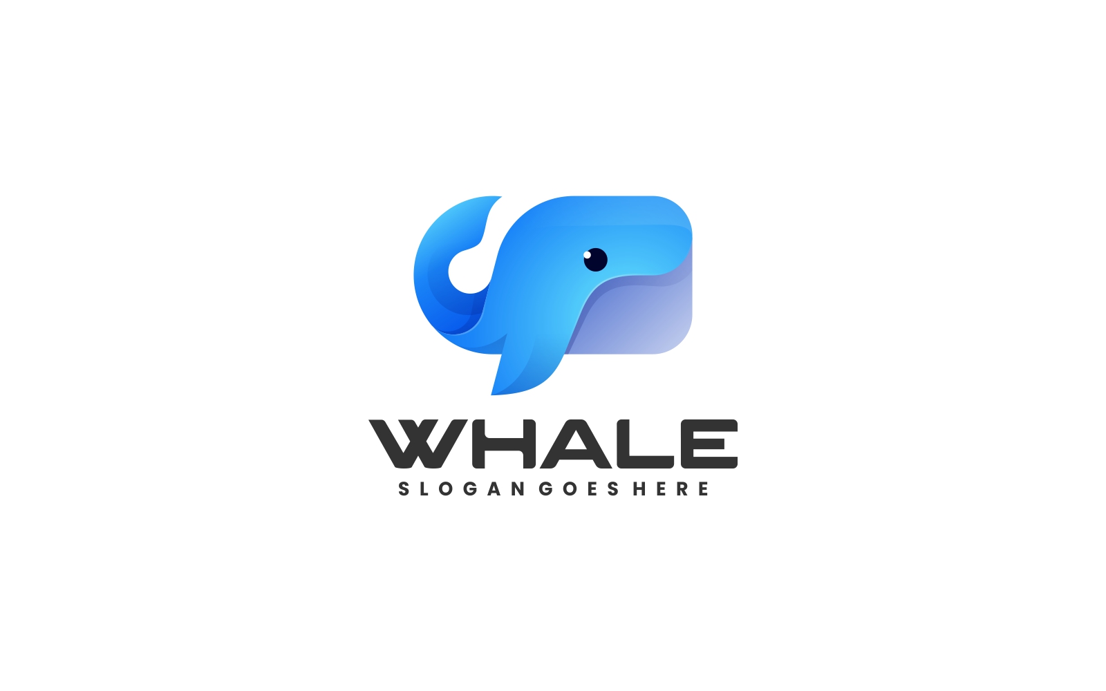 Whale Color Gradient Logo Style