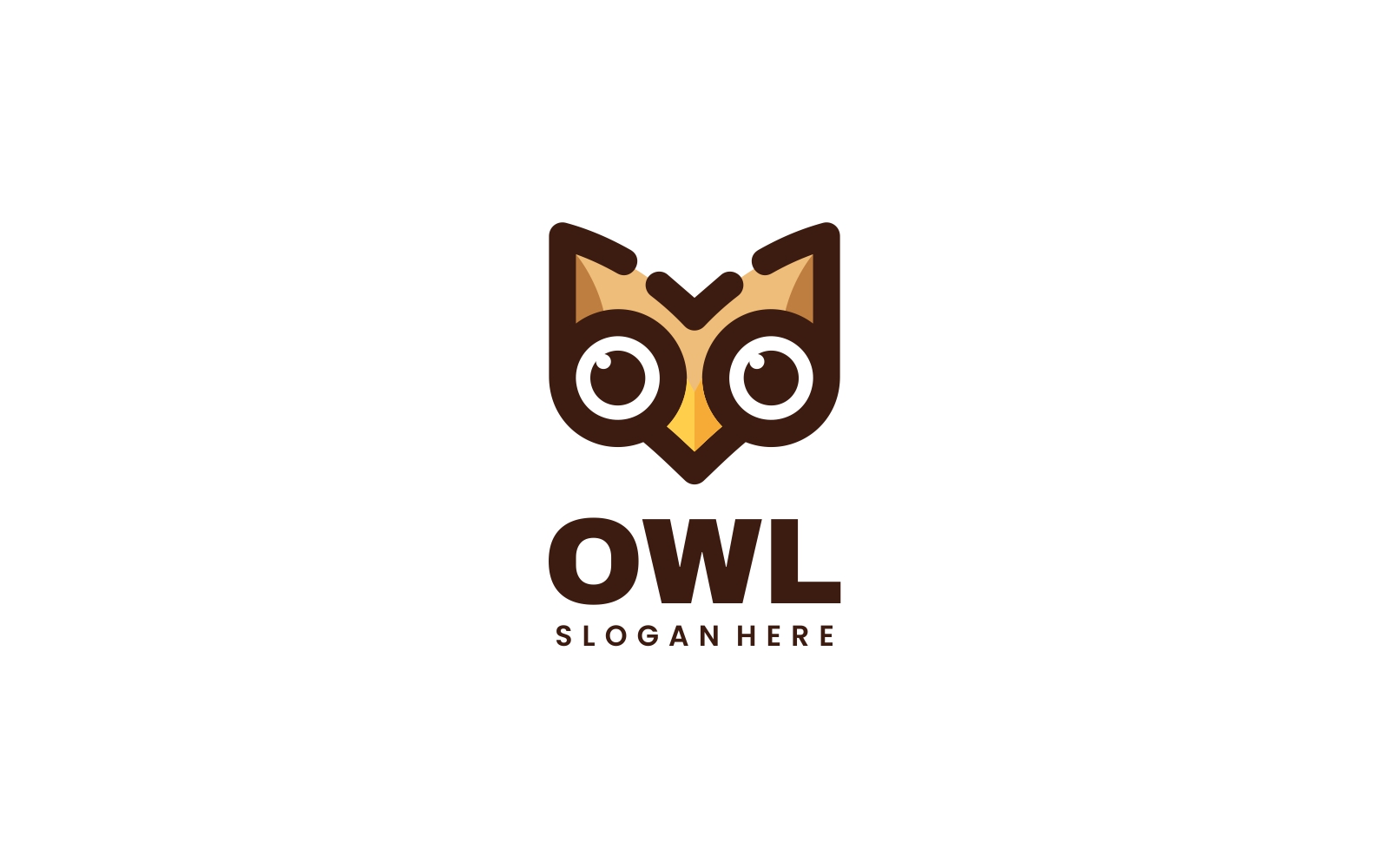 Owl Bird Simple Mascot Logo Style