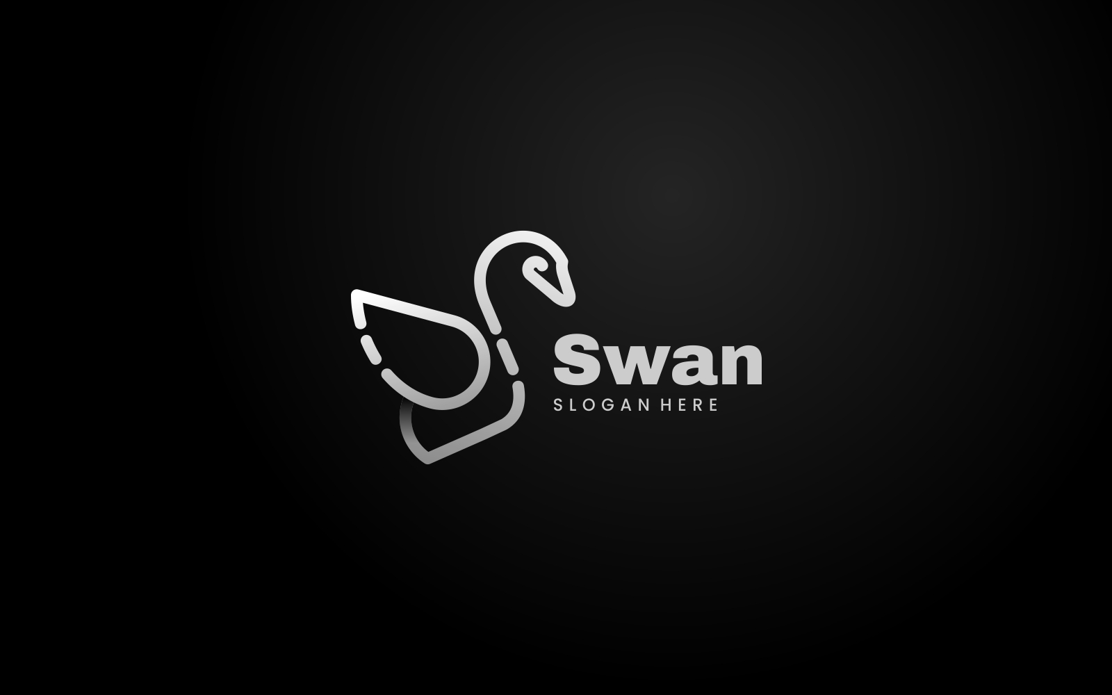 Swan Line Art Logo Design