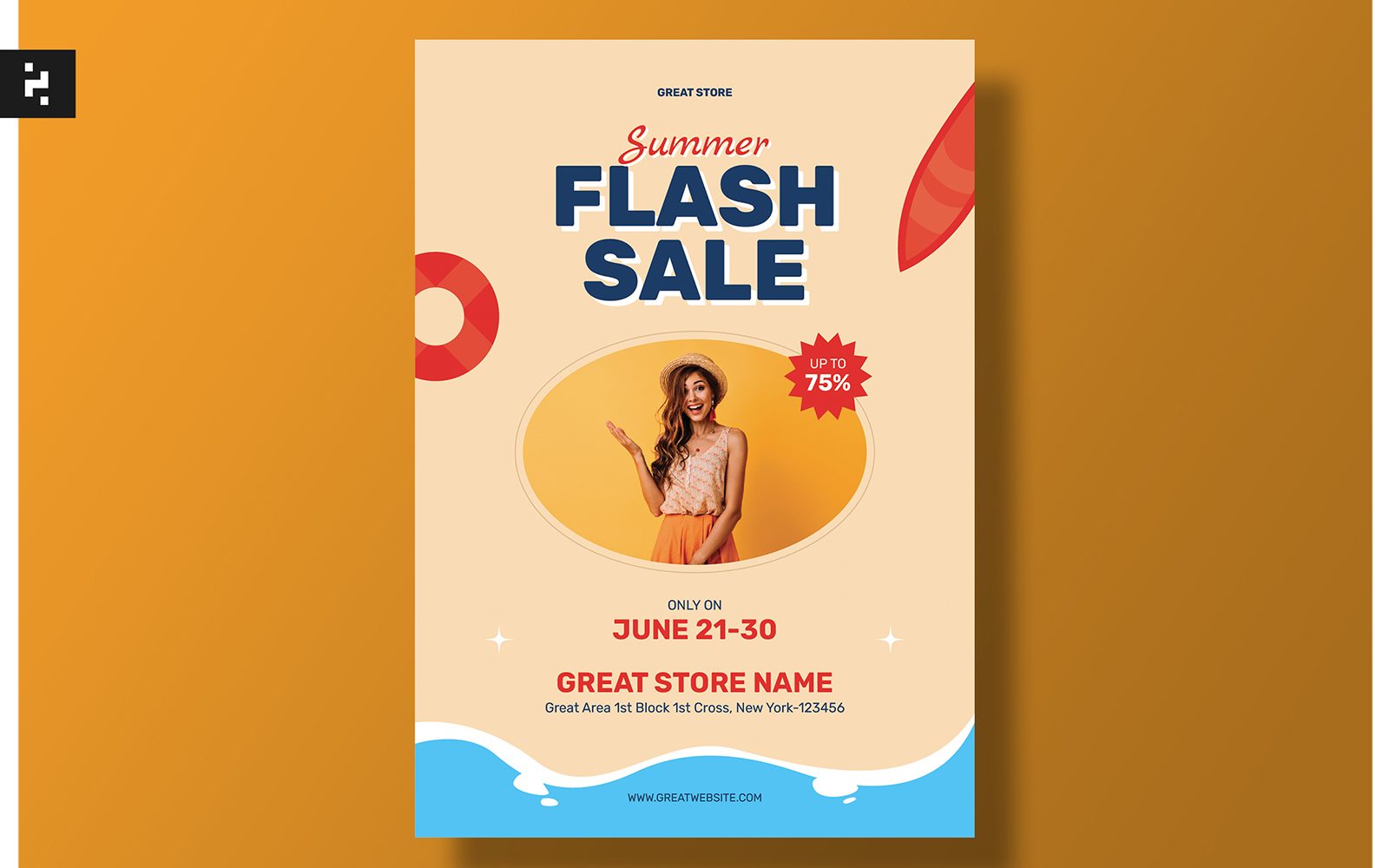 Summer Flash Sale Flyer Set