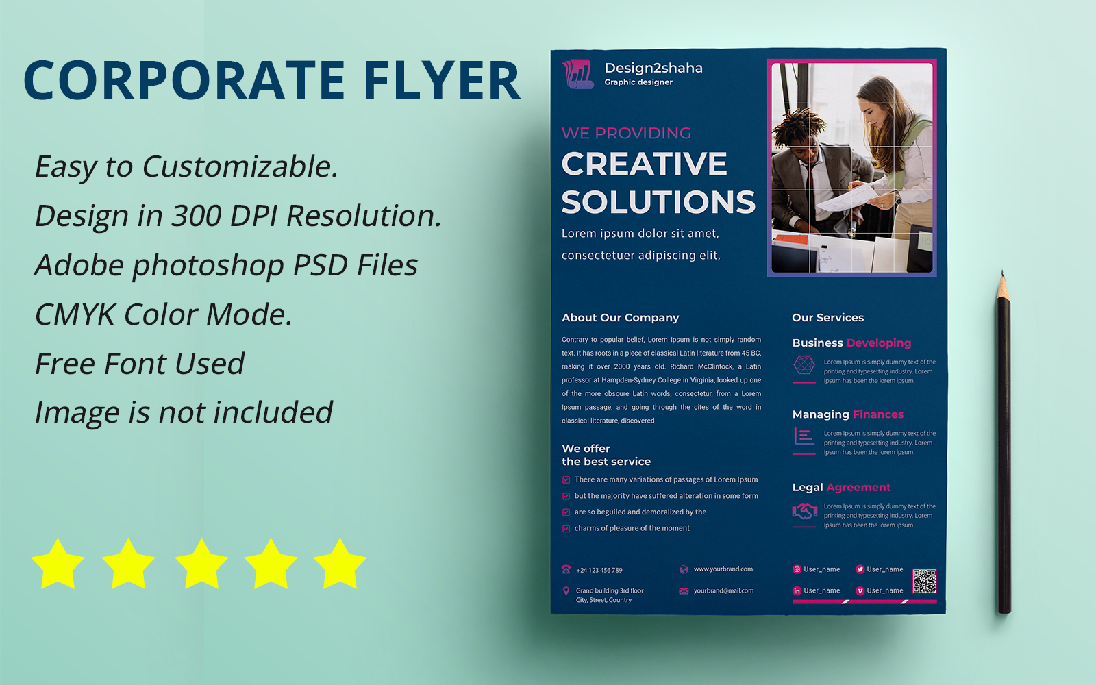 Corporate Flyer Template Print ready Sk-02