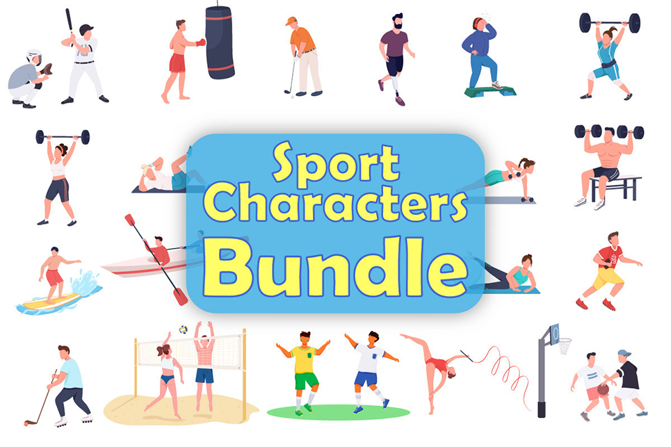 Sport Characters Illustration Bundle