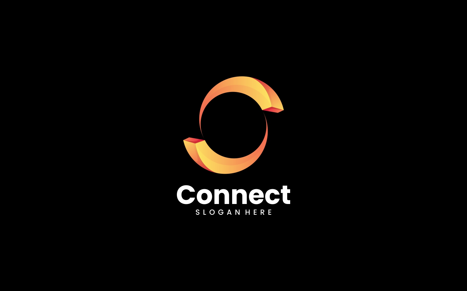Abstract Connect Gradient Logo Design