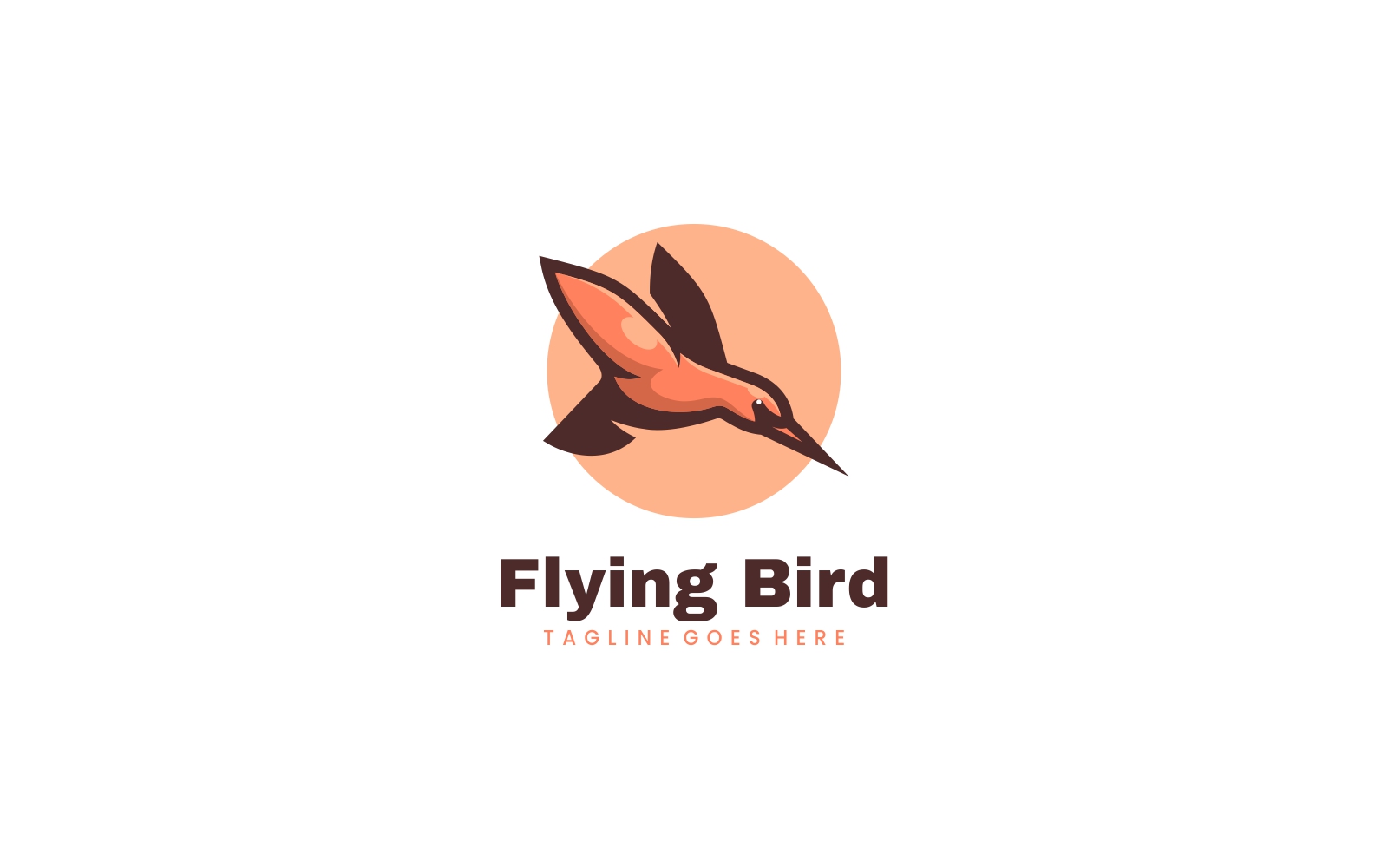 Flying Bird Simple Mascot Logo Style