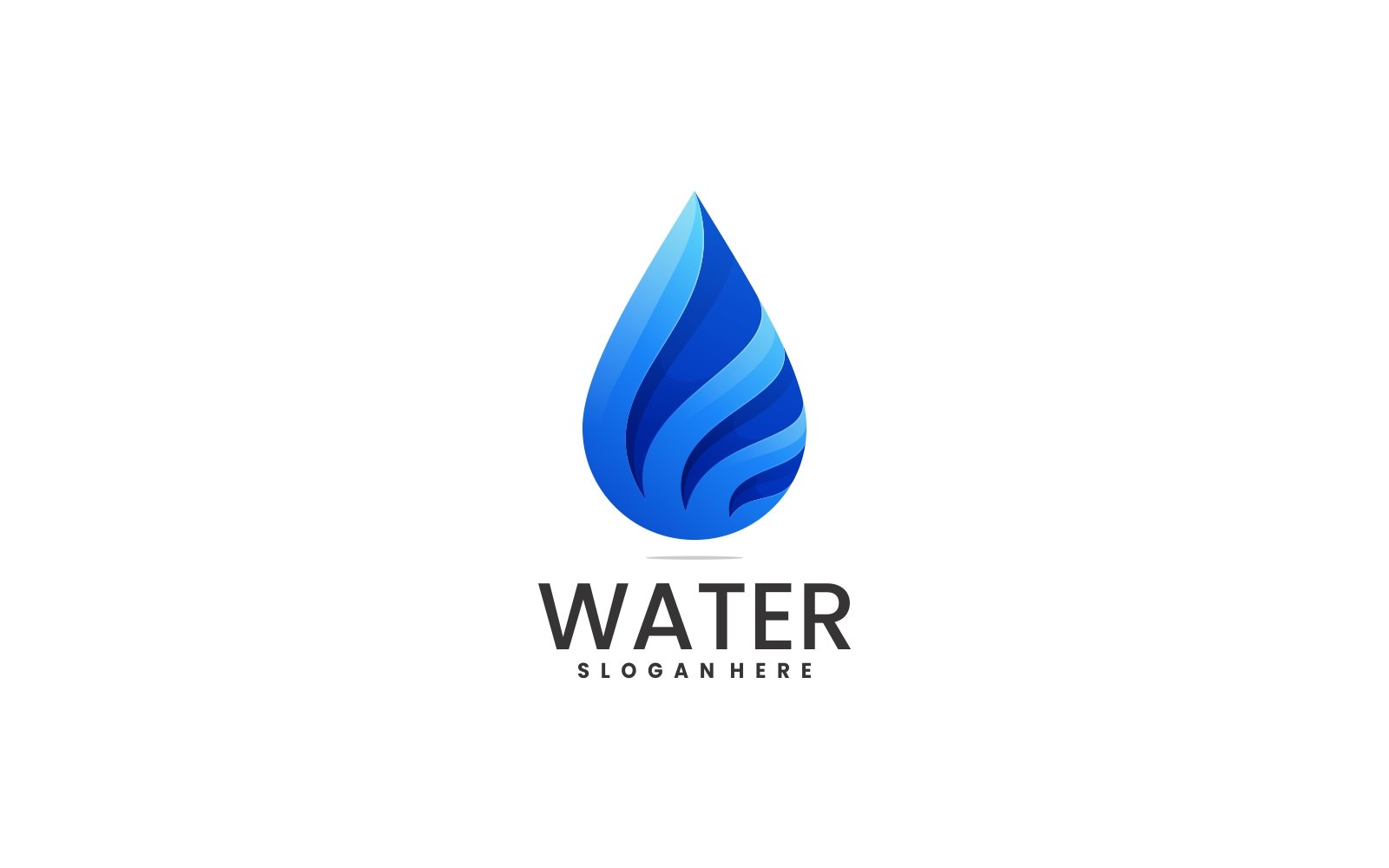 Water Color Gradient Logo Style