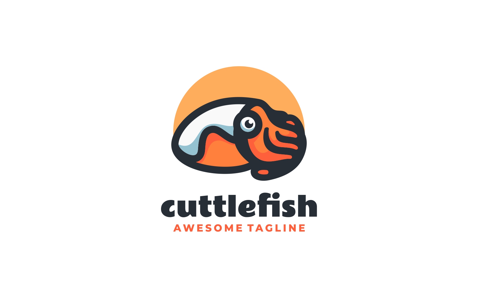 Cuttlefish Simple Mascot Logo