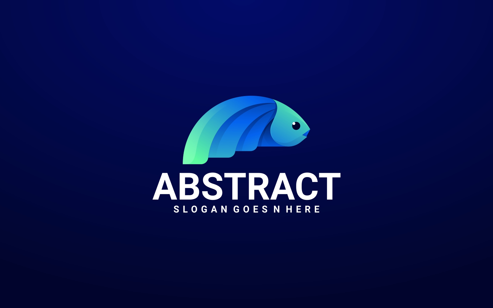 Abstract Fish Gradient Logo Style