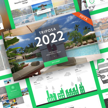 Beach Blue PowerPoint Templates 246328