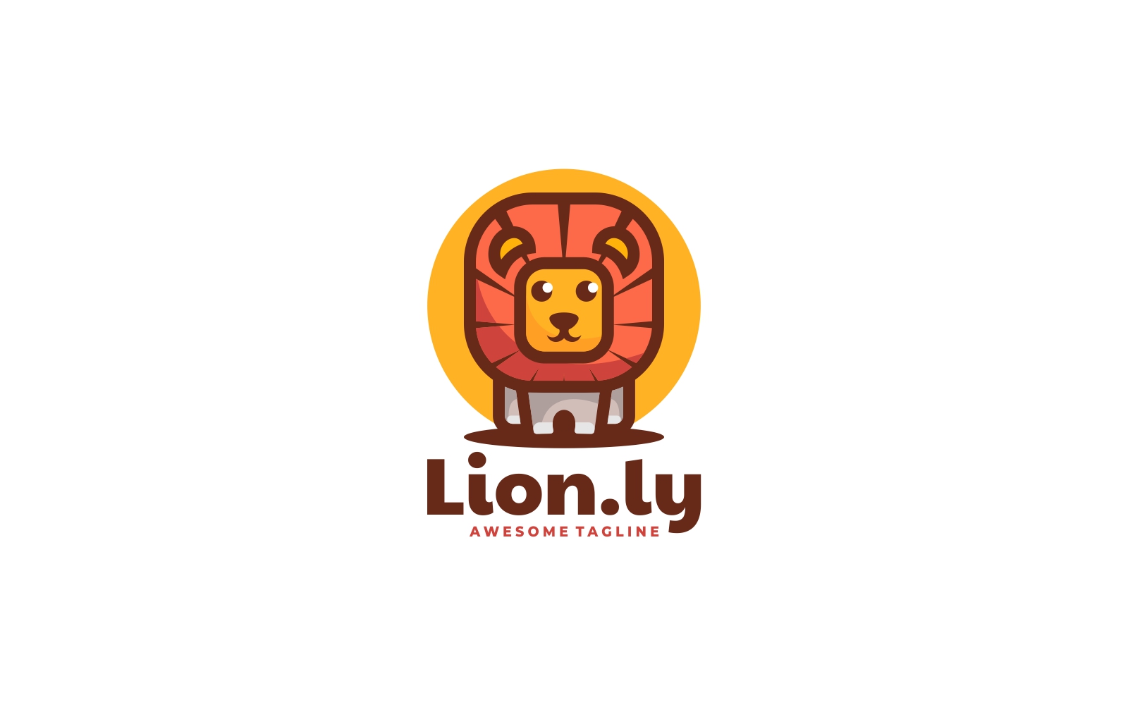 Lion Simple Mascot Logo Design