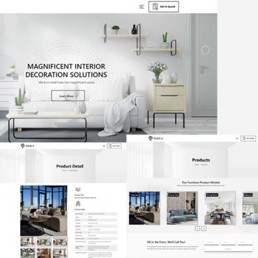 Furniture Interior Responsive Website Templates 246342