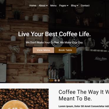 Cafe Menu Responsive Website Templates 246344