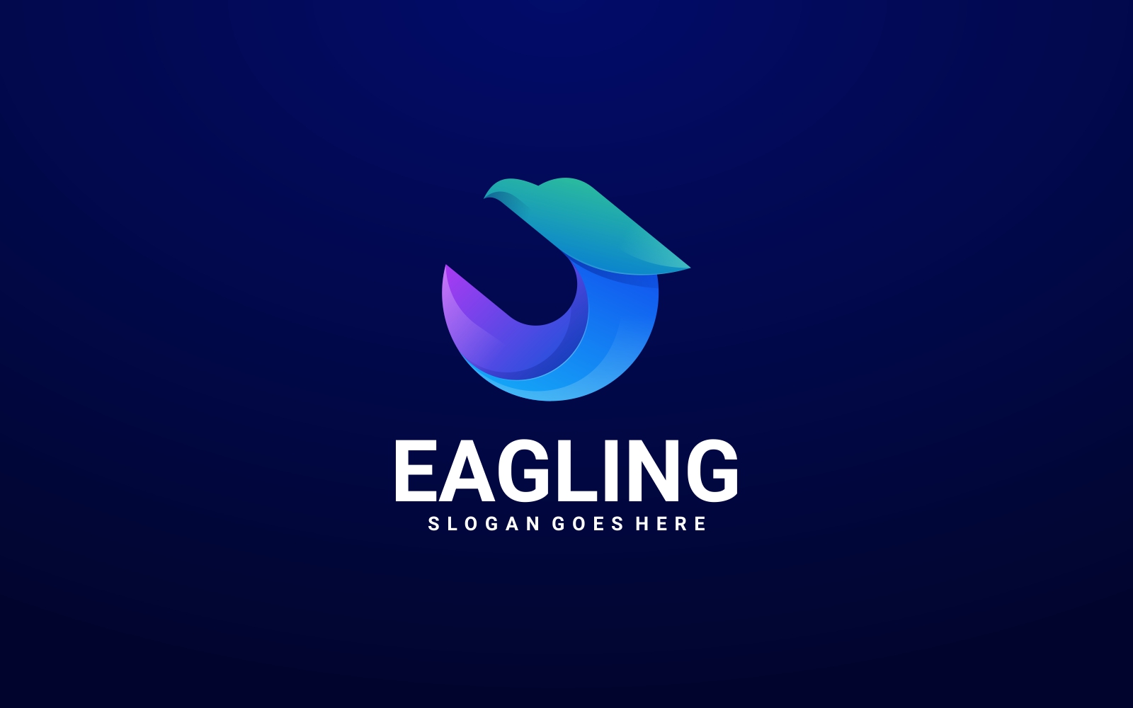 Circle Eagle Gradient Logo Style