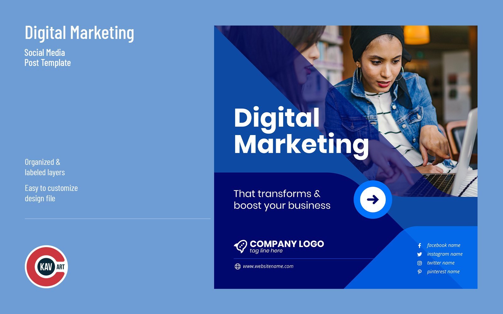 Modern Digital Marketing Agency Social Media Post and Banner