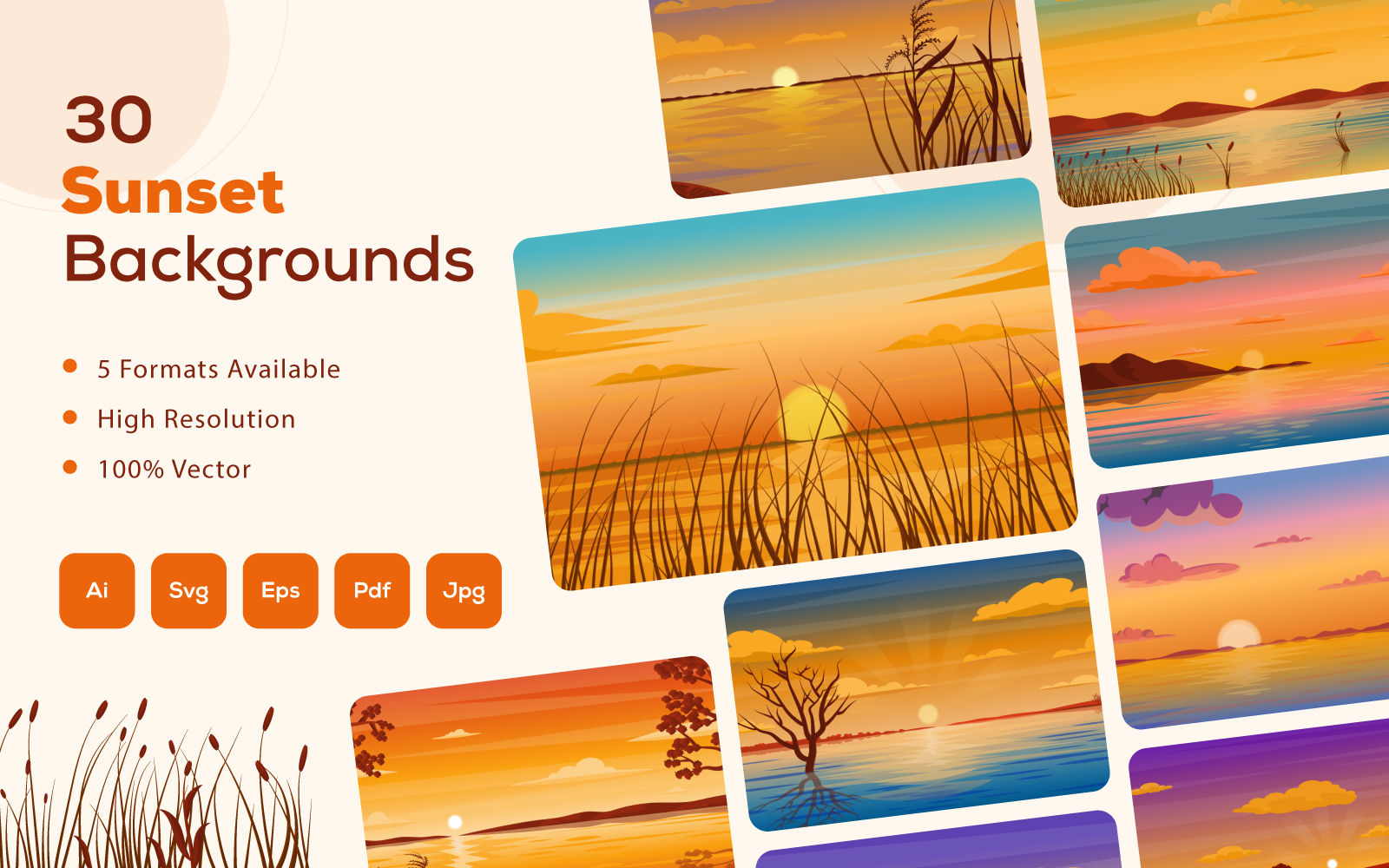 30 Sunset Beautiful Backgrounds