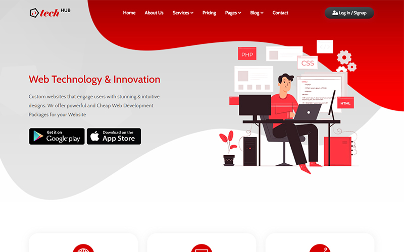 TechHub - Web Solutions And Business Services Website Template