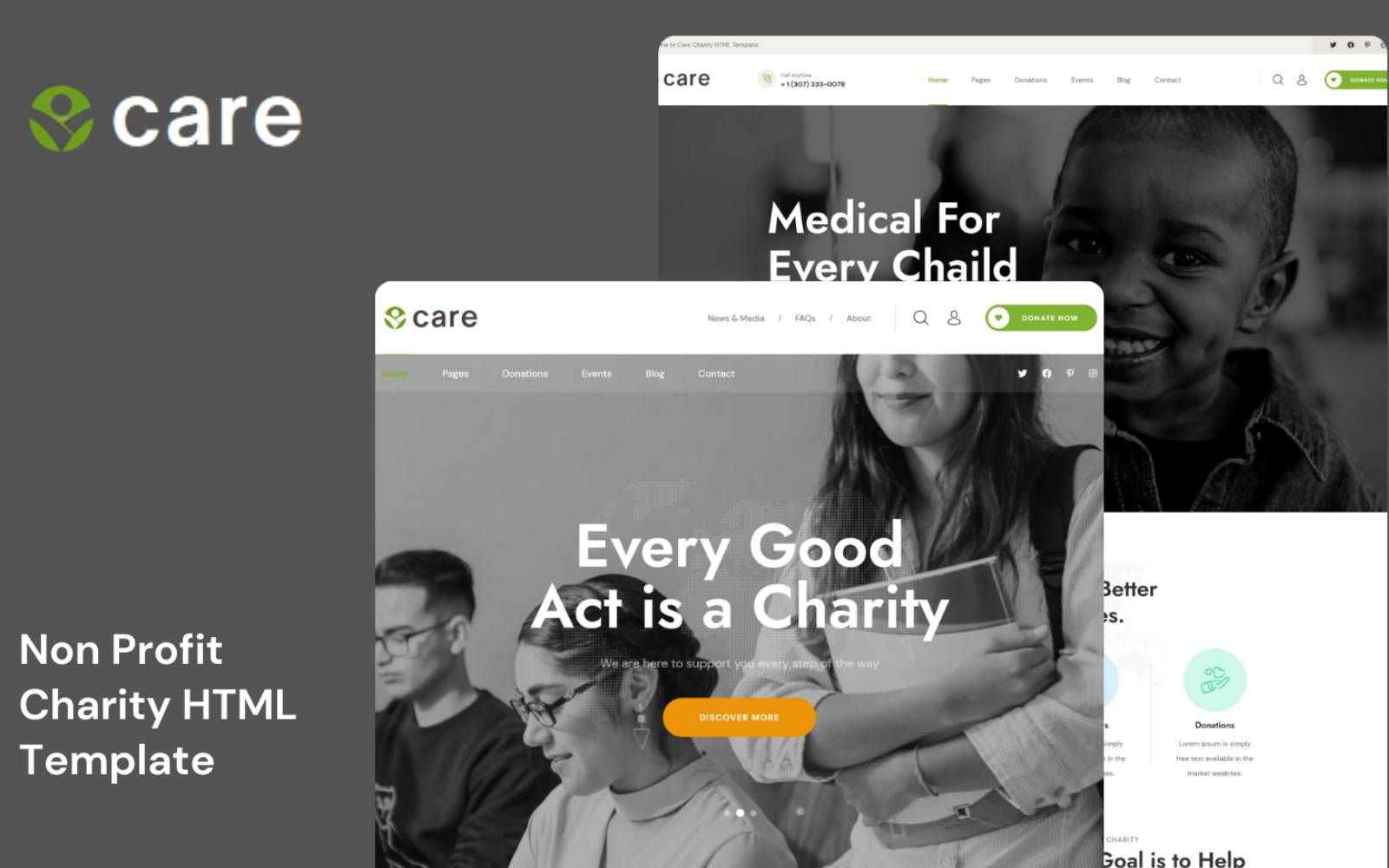 Care - Charity Non Profit Website template