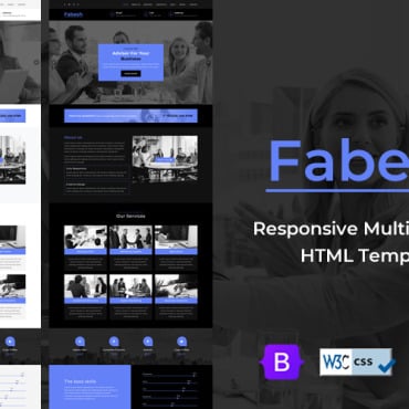 Agency Business Responsive Website Templates 246493