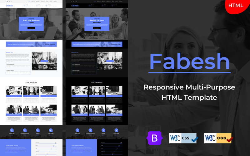 Fabesh - Multipurpose Bootstrap 5 HTML Template