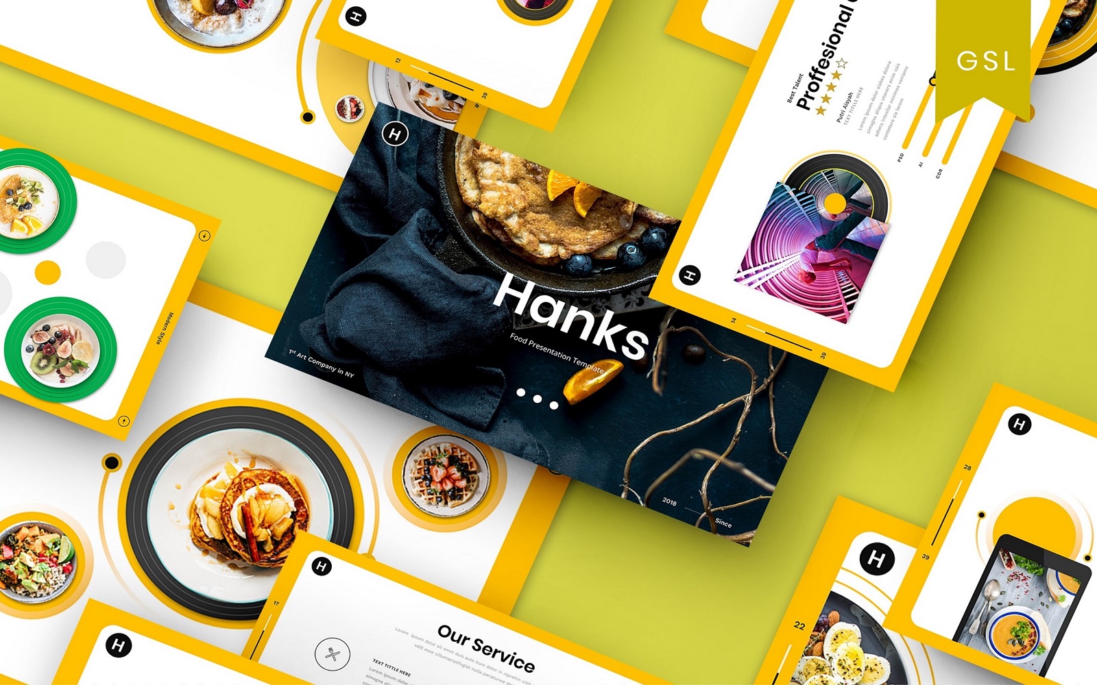 Hanks - Food Google Slide Template