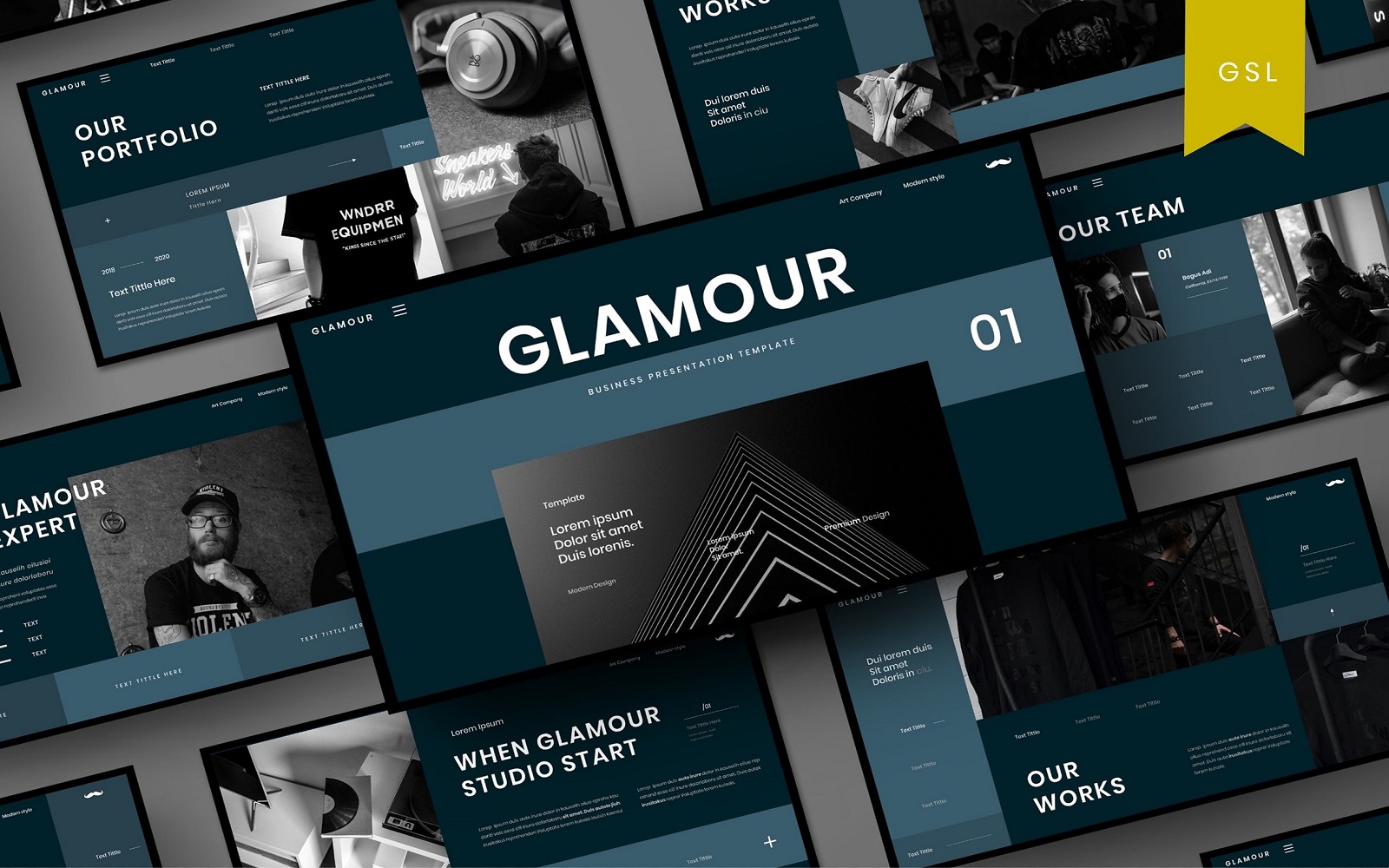 Glamour - Business Google Slide Template