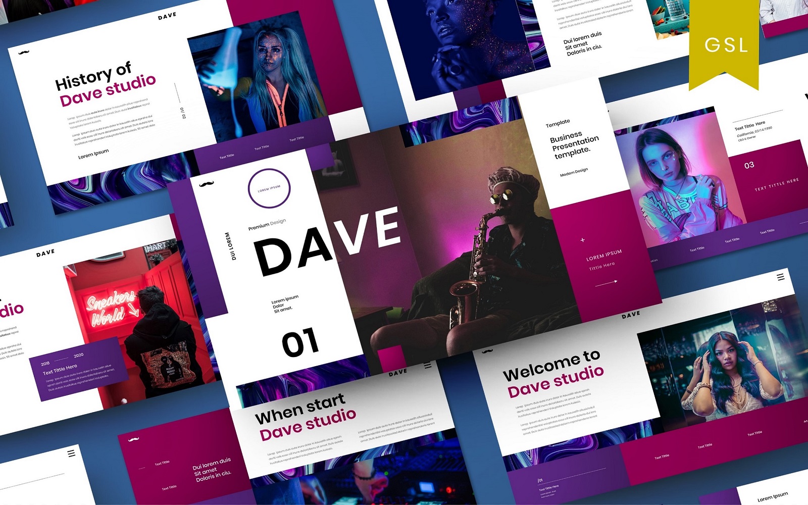 Dave - Business Google Slide Template